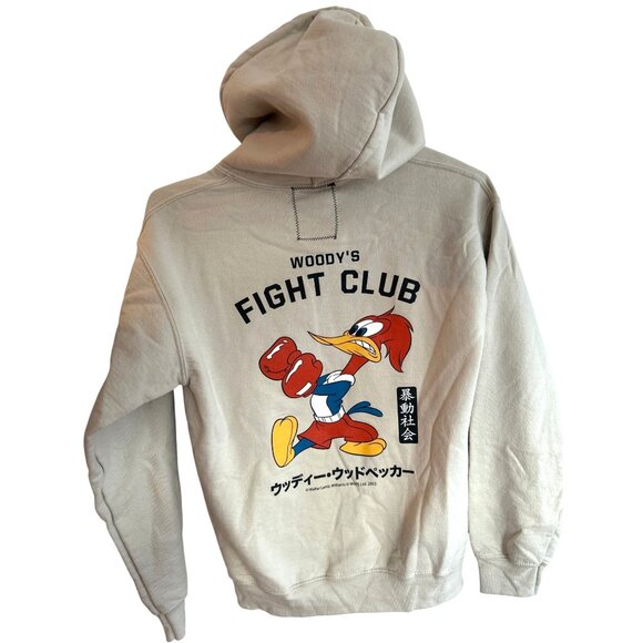 Riot Society Men's Teen Medium Beige Woody Hoodie Sweatshirt Woody's Fight Club - Picture 4 of 14